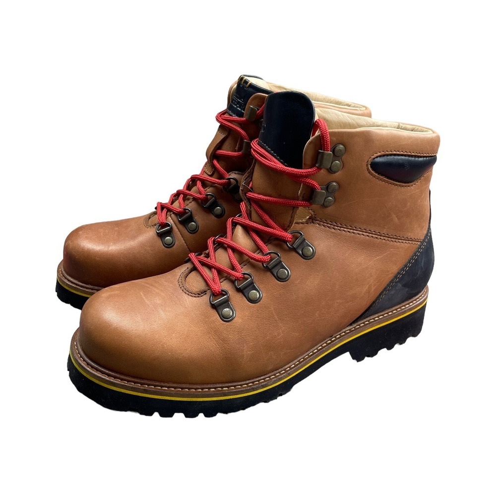 Samuel Hubbard Brown Leather Hiking Boots Mens 7.5 W Vibram Sole Mt. Tam Lace Up